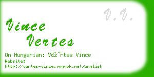 vince vertes business card
